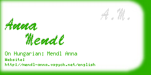 anna mendl business card